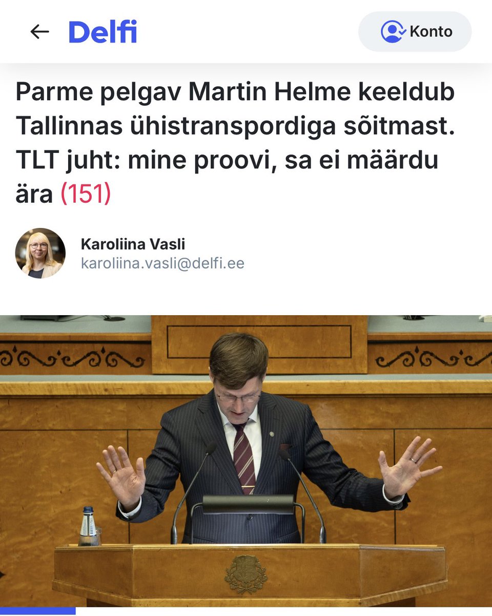 Martin Helme avaldus ütleb rohkem tema mõtteviisi kui Tallinna ühistranspordi kohta. Olen varemgi märganud, et sõnades lihtrahva eest seisvad EKRE juhid peavad tegelikult ennast teistest oluliseks paremaks.