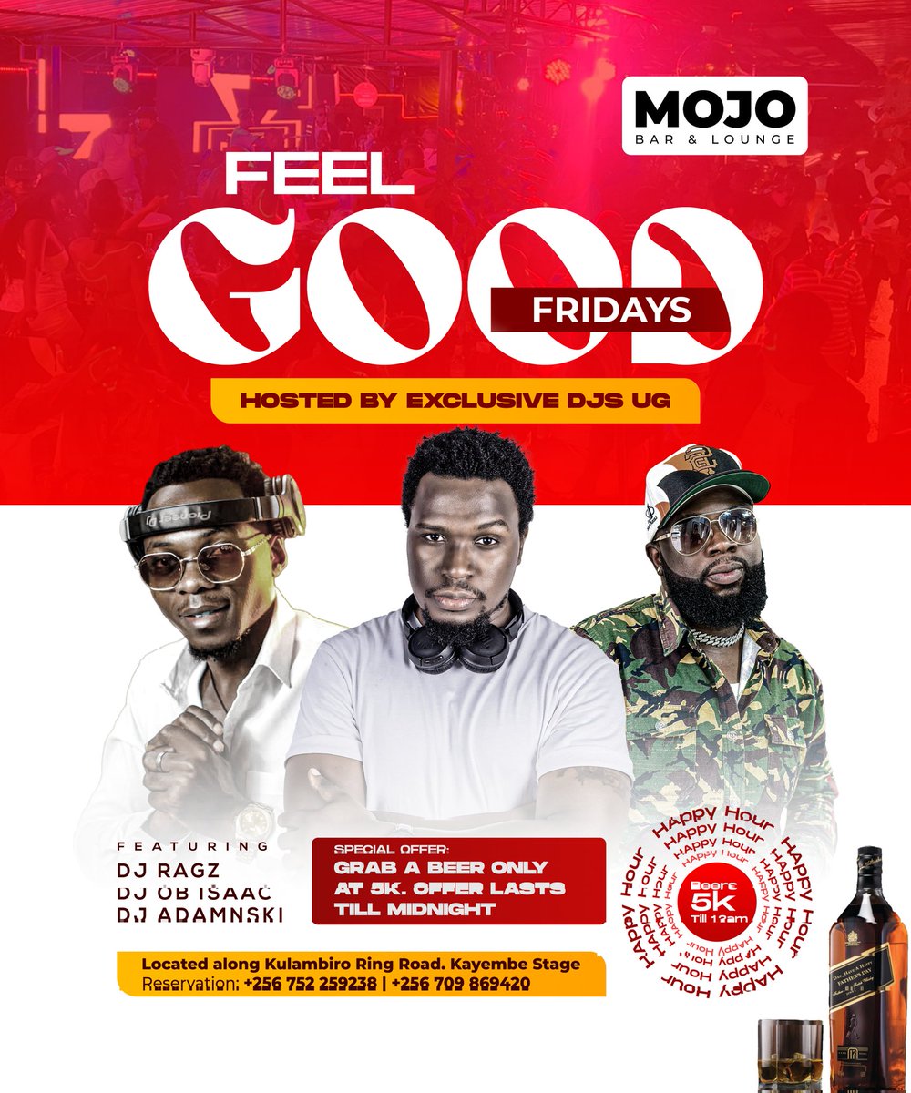 The Friday is Here Again.        It's The  Feel.Good Friday inside Mojo.  Hosted by @Exclusivedeejays.    You must be on this One 
#LoveYourW