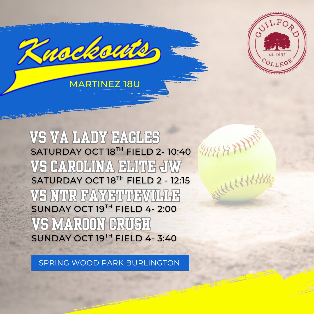 Back at my this weekend in Guilford College Softball 🥎 Showcase.