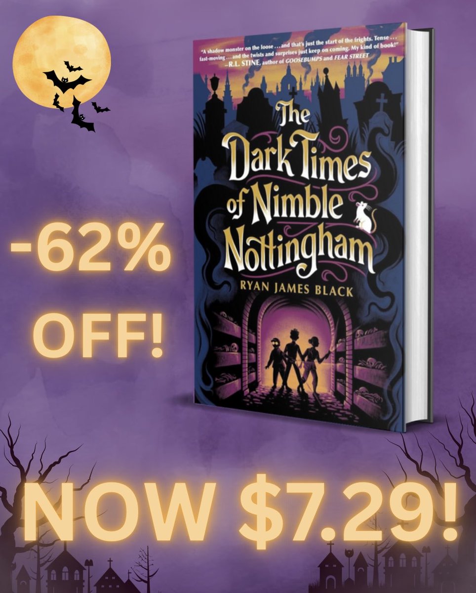 I don’t want to help Amazon. Seriously. I try and shine a light on independent book stores whenever I can. But, $7.29?! For hardcover?! 

Teachers, librarians, spooky book fans young and old, check out this deal!

#thedarktimesofnimblenottingham
#BookTwitter #mg #horror #history