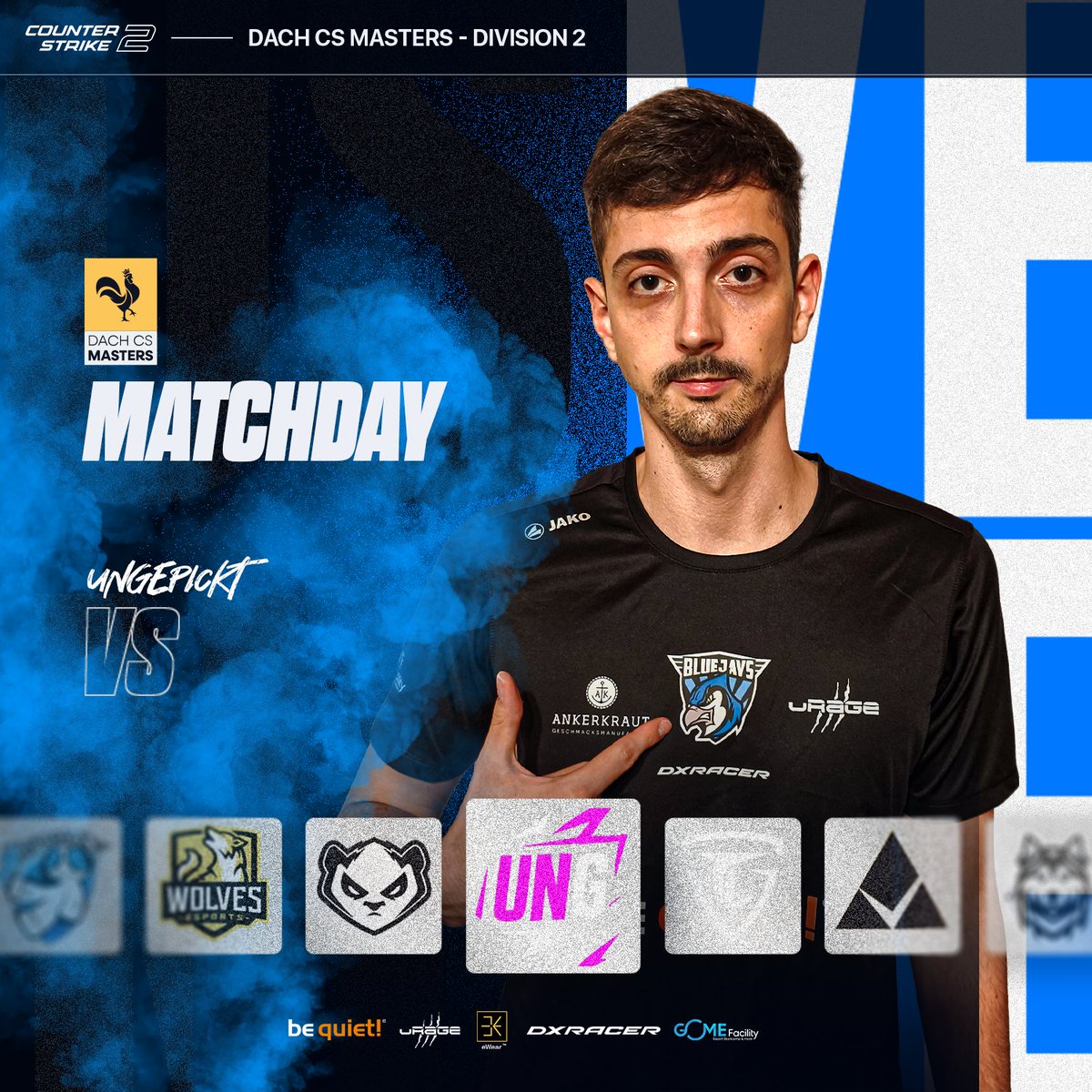 🔥 Another @DACHCS Masters Matchday is here!
Tonight we’re facing <a href="/UNGEPICKT/">UNGEPICKT</a> in a Best of Three, and every round counts — these are crucial points to stay close to the playoff stage.
Our team is ready to bring the energy and keep the momentum going! 💪💙

🕖 19:00 CEST
📺 Watch