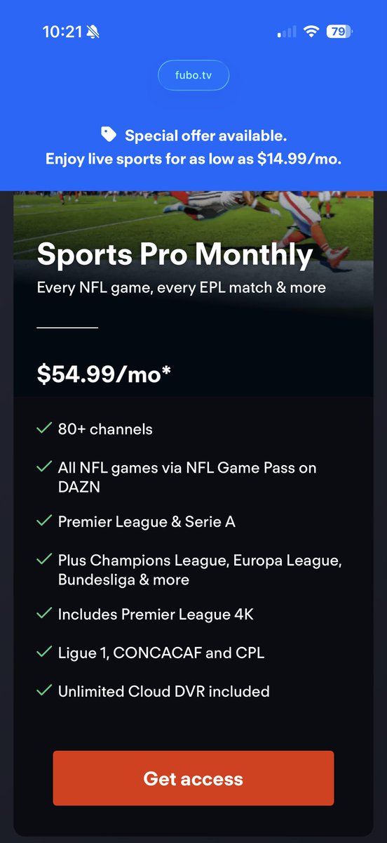 bertohernandez_'s tweet photo. @fuboTVCanada Are you guys high? $55 a month? And no “soccer only” option like @DAZN_CA? https://t.co/xbtf7wvlnZ