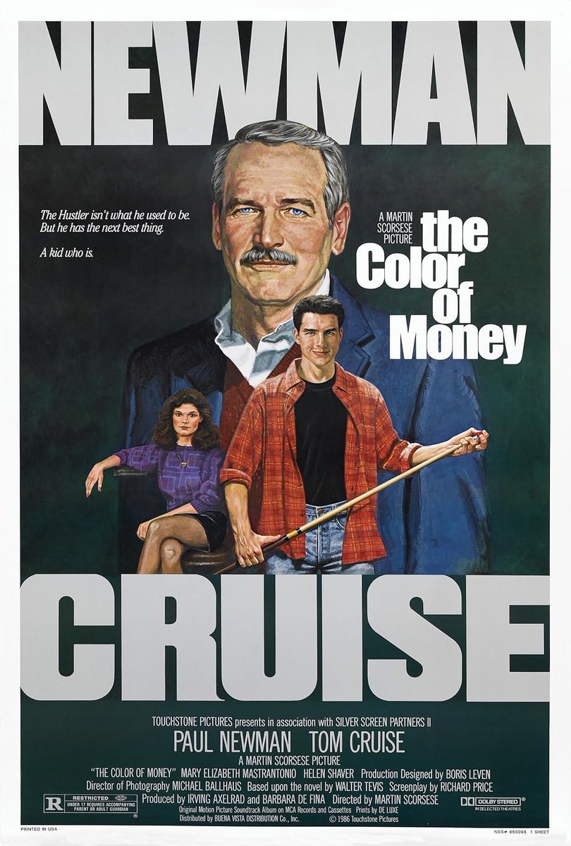 WATZUPMAG's tweet photo. Il y a 39 ans, Martin Scorsese réunissait l’ancien et le nouvel Hollywood dans #TheColorOfMoney, l’adaption du roman de Walter Tevis et suite de l’Arnaqueur.
Monstre sacré, jeune premier, mise en scène soignée, scénario travaillé sont au programme de ce classique du cinéma. https://t.co/QjeBYNHT8z