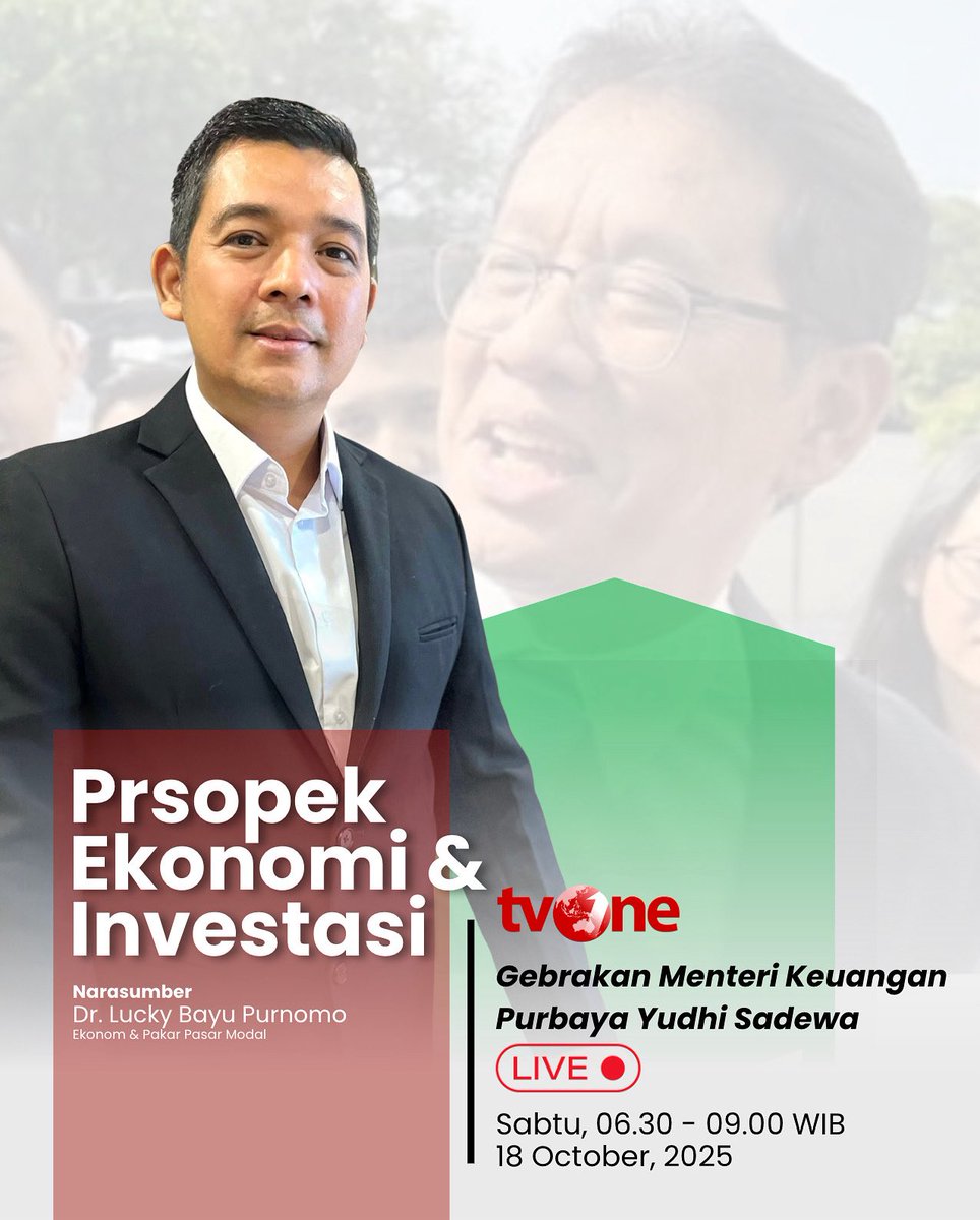 lucky_bp's tweet photo. Apa Kabar Indonesia (Pagi) live @tvonenews - Gebrakan Menteri Keuangan @purbayasadewa @menkeuri https://t.co/nLiPeXiUeJ