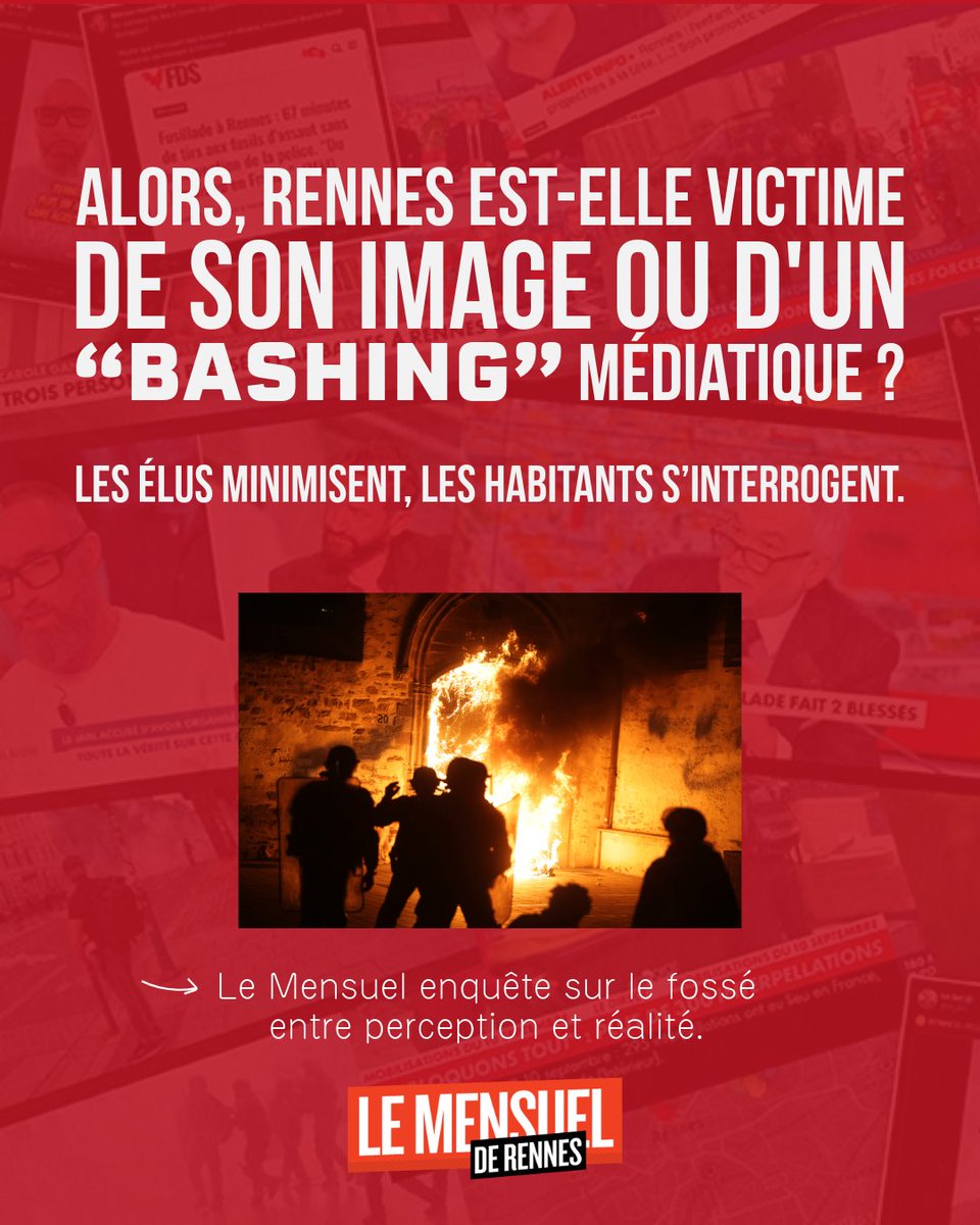 MensueldeRennes's tweet image. « Rennes, ça craint » 😰

Violences en marge des manif, narcotrafic, polémiques politiques... 

Notre ville mérite-t-elle sa mauvaise réputation ? 🔍

👉🏼 Découvrez notre enquête dans Le Mensuel de Rennes d&apos;octobre : urlr.me/3yJKZ  !

#rennes #mensuelderennes #bashing