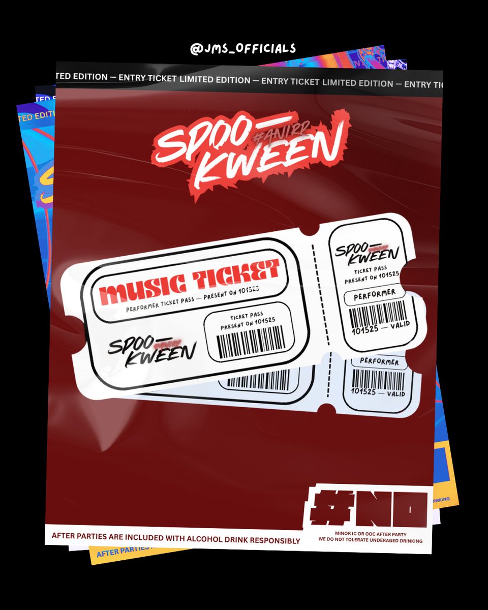 JMS_OFFICIALS's tweet photo. posting this for the sake of credits‼️

SPOOKWEEN PERFORMER AND GUEST TICKET ENTRY ❤️‍🔥 https://t.co/TDkedTUtXa