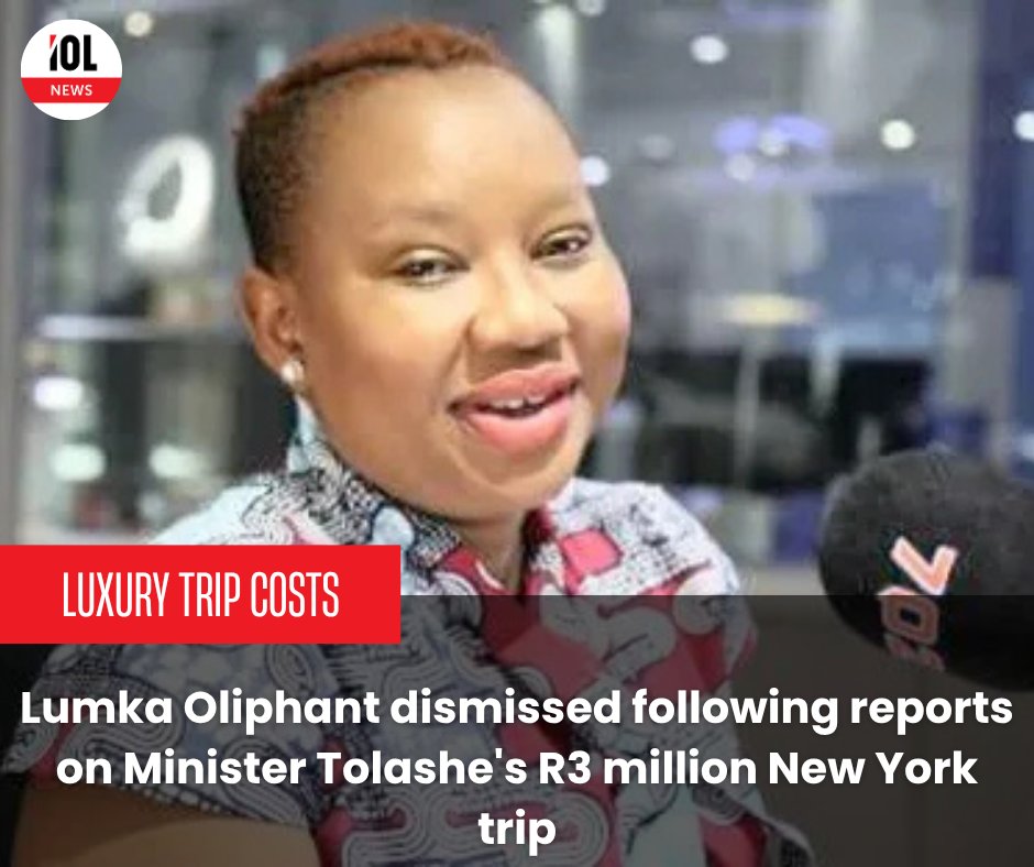 Lumka Oliphant exits Social Development after claims she leaked Minister Tolashe’s R3m NYC trip.  
#PublicService #SisisiTolashe #LumkaOliphant 
Read on tinyurl.com/4rsep6ed