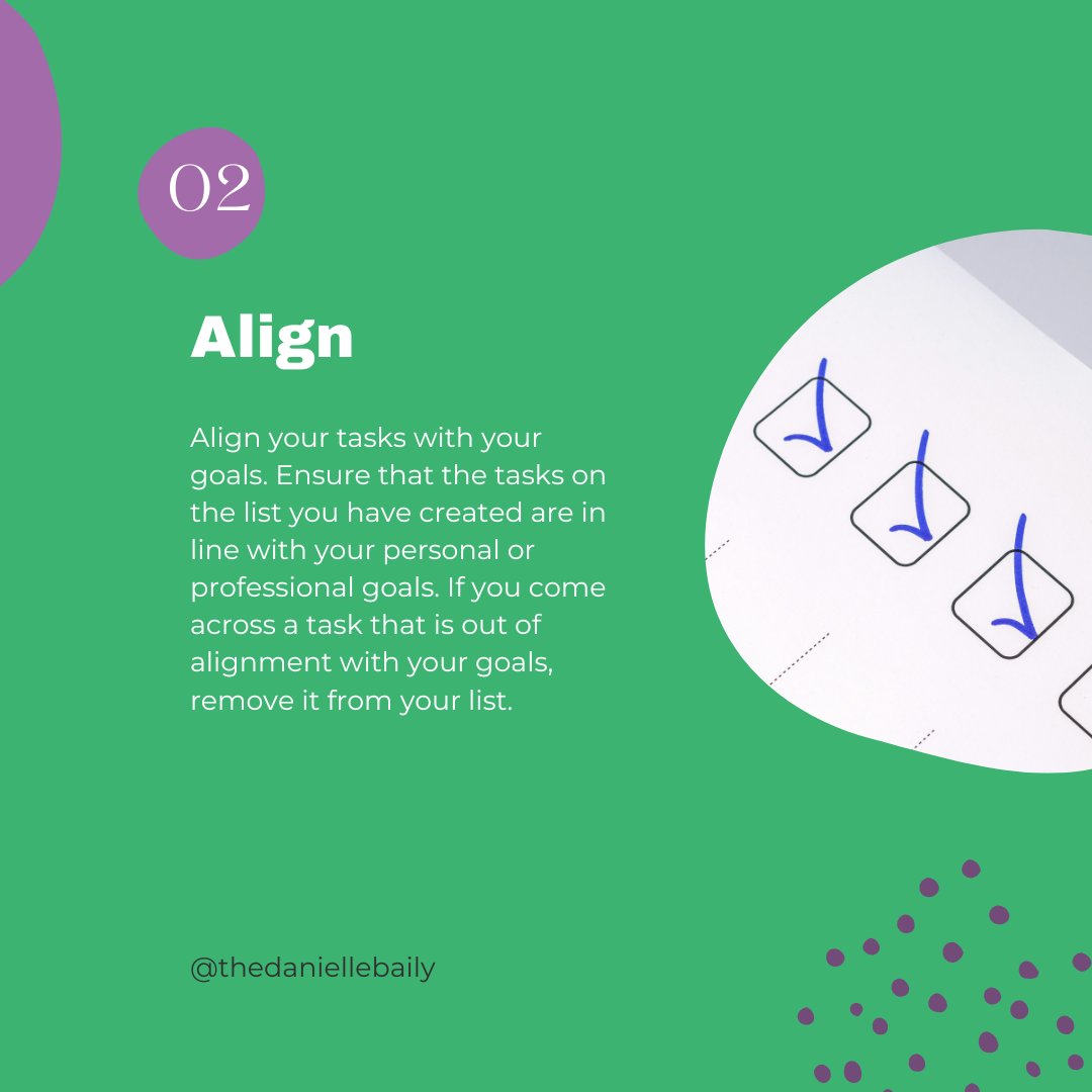 danibaily's tweet image. Do you want to be successful in the implementation of your plan? Follow these tips! 

#TimeManagement #TaskManagement  #ProcessGeneration #Prioritization #Implementation #Consistency #BuildConsistentHabits #AchieveMoreInLessTime #WorkSmarterNotHarder  #DoneList #ProductivityBoost
