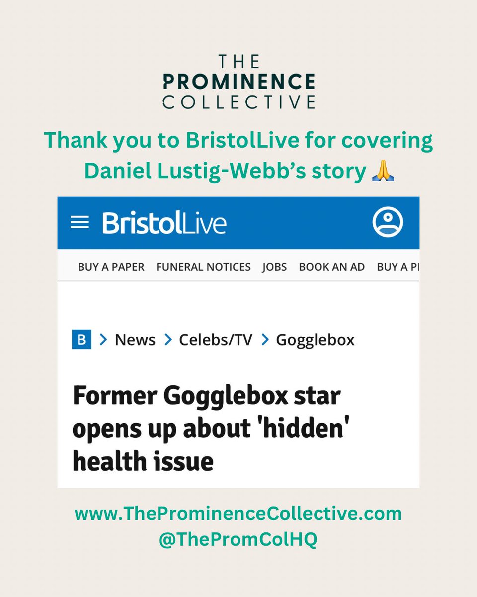 Thank you to <a href="/BristolLive/">Bristol Live</a> for covering <a href="/lustig75/">#gogglebox daniel lustig-webb</a>’s story 🙏 

#PublicRelations #Communications