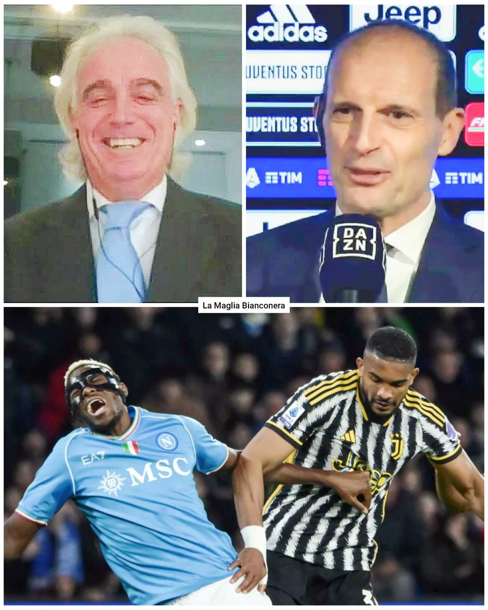 La_Bianconera's tweet image. Ricordate la trollata sulla cravatta di #Grassani? Era moda, la portano tanti giornalisti!
L'Italia è quel posto in cui per (s)parlare di Juve si chiama l'avvocato di una squadra rivale, e per parlare della squadra rivale molti giornalisti non chiamano neppure sé stessi! #Osimhen