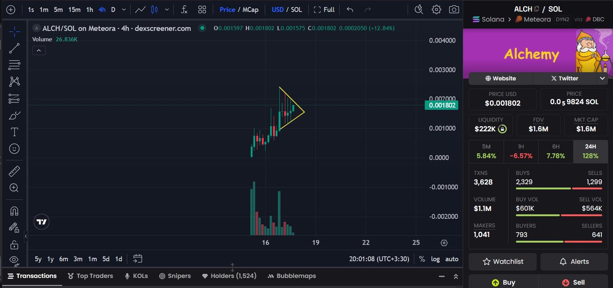 GainPoet's tweet photo. The only option on my #Watchlist .
With the same old pattern.

#Crypto #Elon #BullRun #memecoin #Bitcoin 
$ALCH $TRUMP $ASTER $LION $JELLY $NOICE $TROLL $PEP $PUMP $YEE $ZORA $KTA $AERO $TOSHI $GIZA $SPX $NPC $APU $LINK $ENA $KM $HYPE $ZEUS $KORI https://t.co/k1taDfDznB