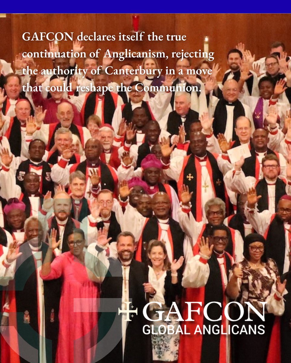 CofIgazette's tweet photo. 🚨BREAKING NEWS: Communion in Crisis!

Gafcon has declared itself the true Anglican Communion — rejecting the Archbishop of Canterbury and the Church’s historic structures in what could be the biggest rupture in Anglicanism for decades.

Read more here: https://t.co/5UEVfCNOxl https://t.co/pAzGF7tX2P