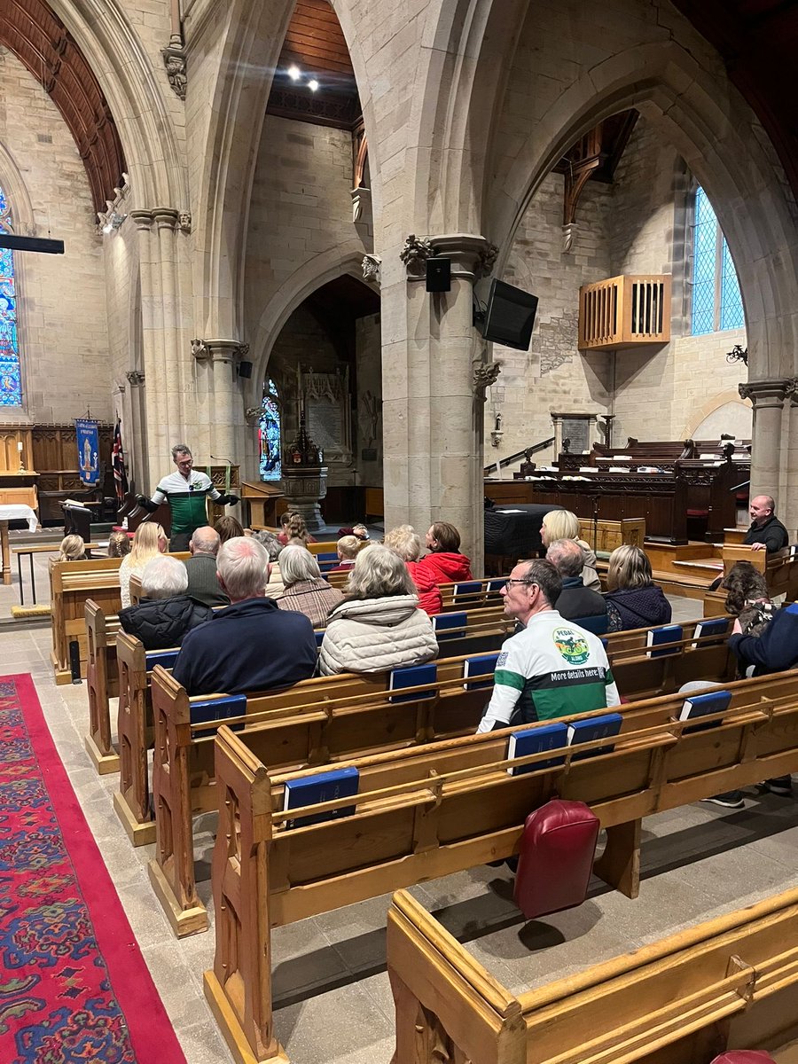 BpBlackburn's tweet photo. Penultimate stop at Padiham St Leonard in Burnley deanery, talking about generosity. So so nearly there! 
 
#pedalalong2025

https://t.co/sjfS4gJiZX https://t.co/JudV4BX4jY