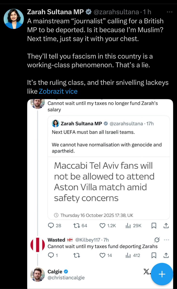 Btw takovejhle mrdnik je to ted v Britanii. Poslankyne, ktera doslova oslavuje ze zidi nemuzou na fotbal si stezuje na diskriminaci protoze je muslimka. 

Tohle uz nevylusti nikdo