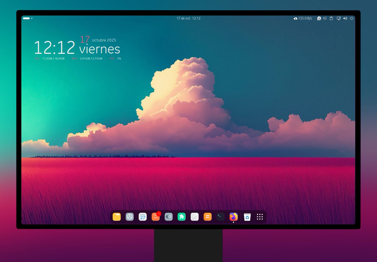BENJAMlN8a's tweet image. Dejo por acá mi #ViernesDeEscritorio con #Fedora Linux, y a la espera de Fedora 43 😉
#GNULinux #Linux #OpenSource #SoftwareLibre 🐧