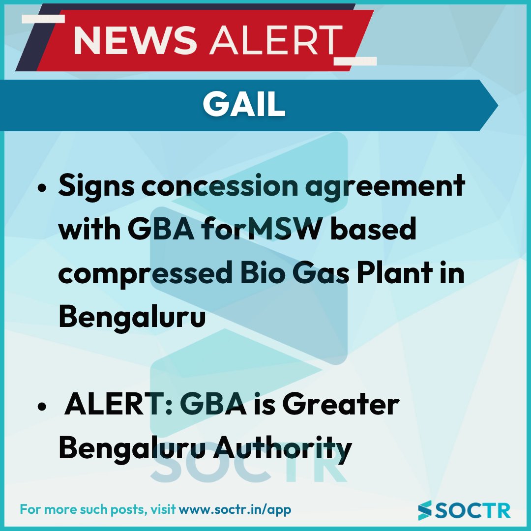 MySoctr's tweet image. #Gail #NewsAlert
Check Latest #Chartpatterns on my.soctr.in/x And "follow" @MySoctr
#Nifty #Nifty50 #Investing #Breakoutstocks #StocksInFocus #StocksToWatch #Stocks #StocksToBuy #StocksToTrade #Breakoutstock #Stockmarketindia #StockMarket #Trading #StockMarkets…