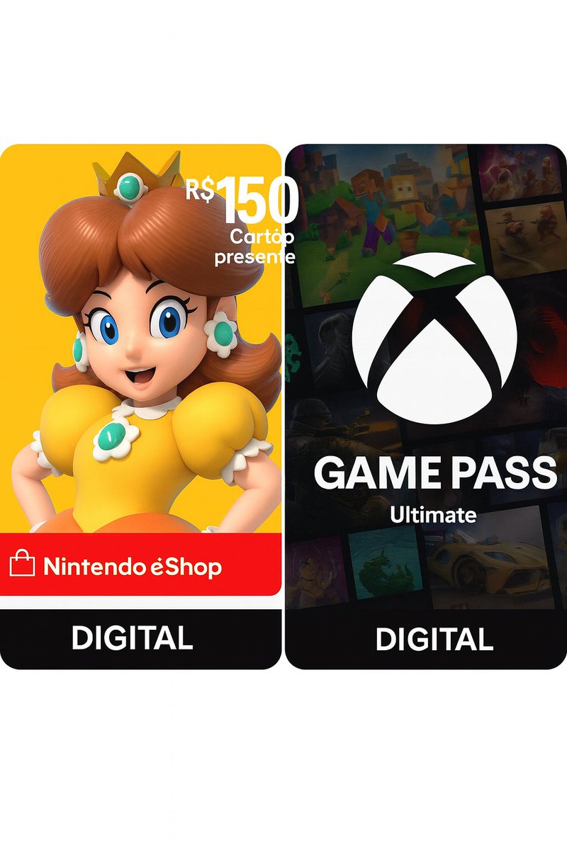 Gift Cards com cupom 15% OFF no Mercado Livre!

Código: QUERODIA

Xbox Game Pass Ultimate 1M (2 unidades - 2M) - R$101 em 6x
mercadolivre.com/sec/1k6oFHw

Nintendo Gift Card eShop R$ 150 por R$127 em 5x (2 sai por R$255)

mercadolivre.com/sec/2MY2XWp