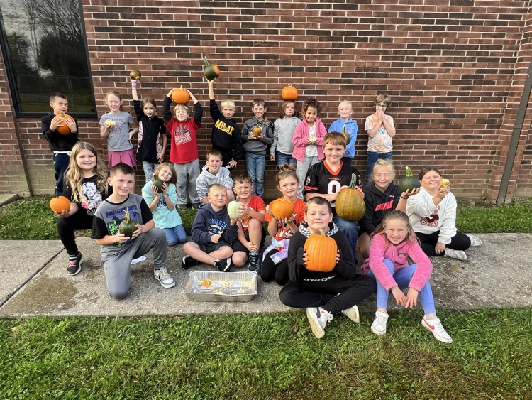 MilanSchoolCorp's tweet photo. Check out Mrs. Clark’s pumpkin week pictures! After growing 10+ pumpkins in their classroom pumpkin patch, the students had fun with several math and science activities this week! https://t.co/pFFQSXyQBI