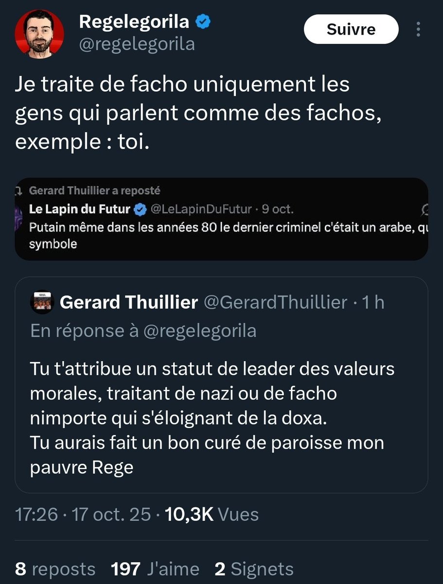 Nique ta mère <a href="/regelegorila/">Regelegorila</a>, terroriste.