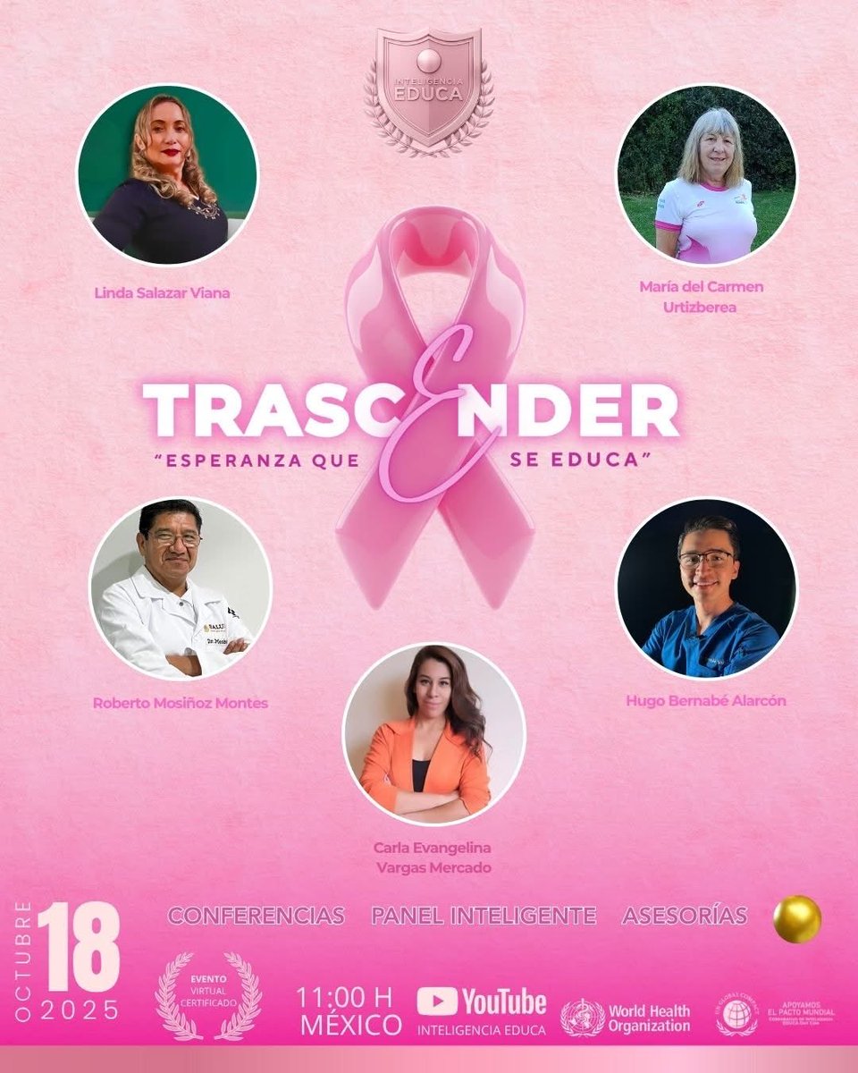 Educa_DotCom's tweet photo. Este 18 de octubre, únete al movimiento rosa de Inteligencia #EDUCA 💗

Escucha a especialistas que transforman la lucha contra el cáncer, en aprendizaje y acción:

🗓️ 18 de octubre 2025 | 11:00 h (México)
🔗 Transmisión en vivo por YouTube: https://t.co/zBQ8zdKS5a 

#México https://t.co/bWv1SNMDNz