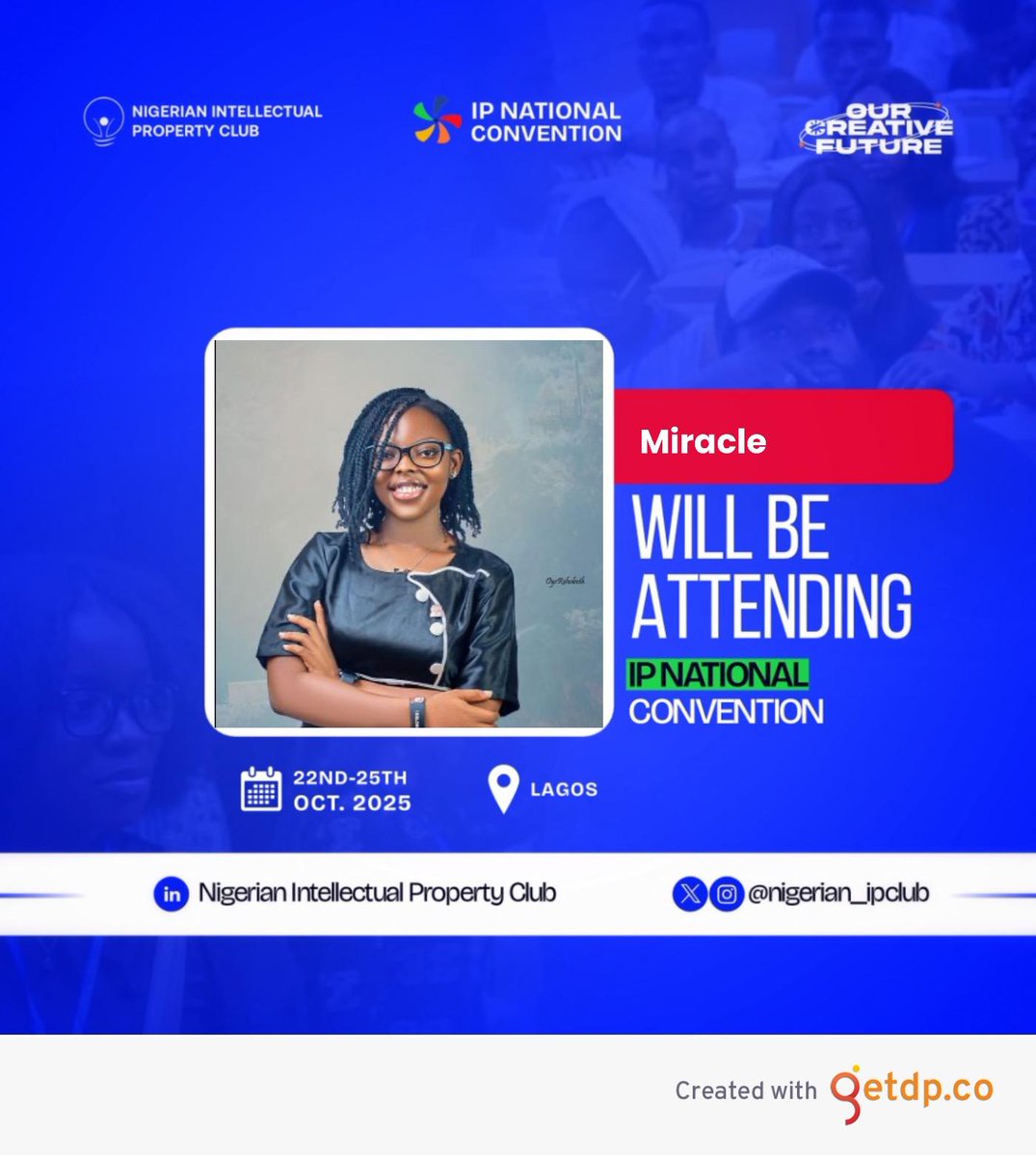 Nigerian_ipclub's tweet photo. The faces of Our Creative Future are here! 💥
Meet some of the amazing delegates repping the IP National Convention 2025 and leading the IP conversation across Nigeria 🇳🇬

🎟️ Register now → https://t.co/kEE0ybFbmW https://t.co/wYyvoZhqDC