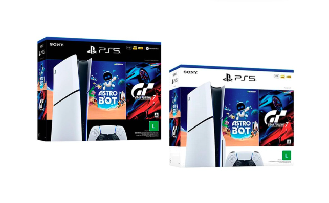 Console Playstation 5 Slim  + 2 jogos - R$ 3.179,76
tidd.ly/43lL3yL
Cupom: SEXTOUPS5

Com Leitor - R$ 3.514,56
Cupom: SEXTOUPS5
tidd.ly/4ouUAMd