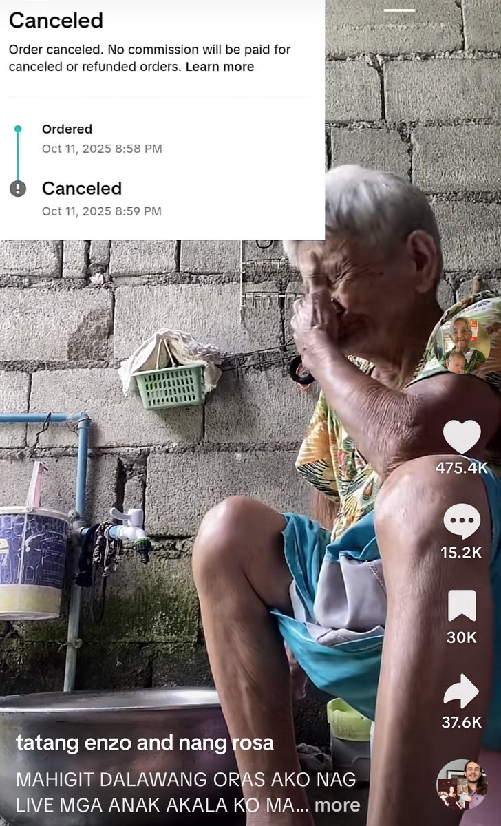 iniyakan ni nanay ang mahigit 60 cancelled orders kasi akala niya marami siyang nabenta after going live for hours 🥹 ito rin po ang sinasabi niya sa live kanina. Let’s help and boost her acc !!