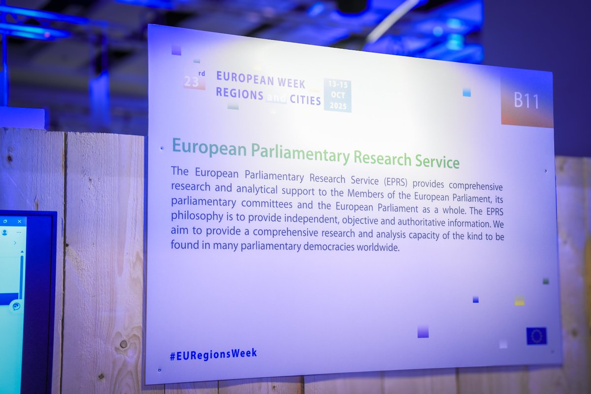 EP_EPRS's tweet image. 📸 EPRS took part in the #EURegionsWeek organised by @EU_Commission and @EU_CoR.

📚 Our publications explore this edition’s themes:
cohesion &amp;amp; growth for the future
the right to stay
cities building tomorrow

👉link.europa.eu/jtvpq6