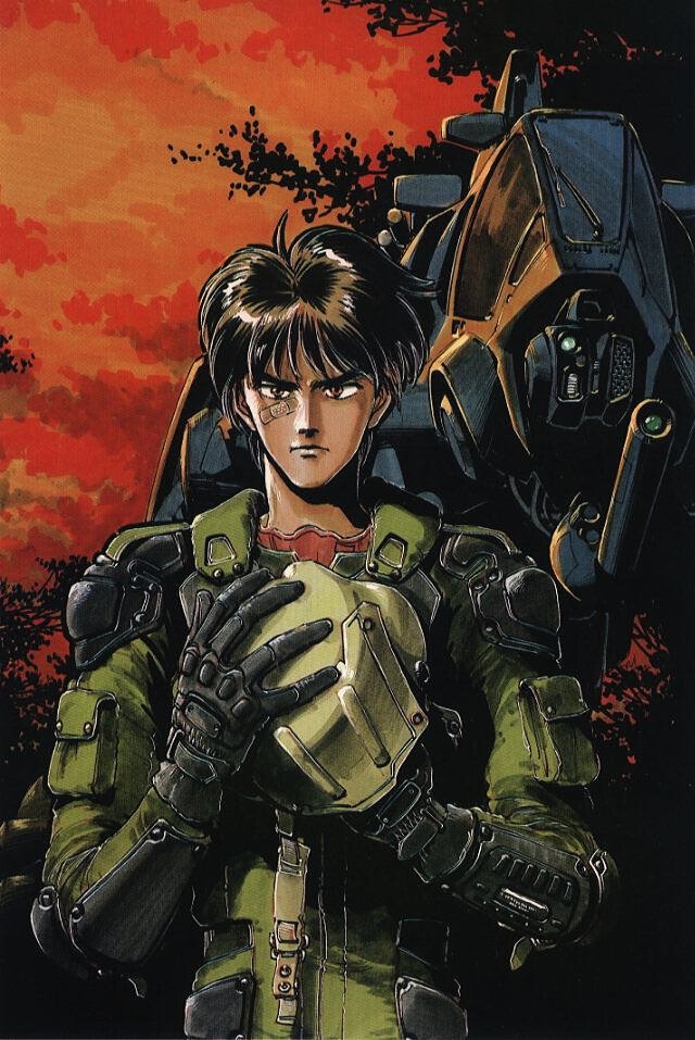 Y2KKAIN's tweet photo. Artworks featuring mecha and soldiers by Suzuki Masahisa. https://t.co/0QGJ2ySFGM