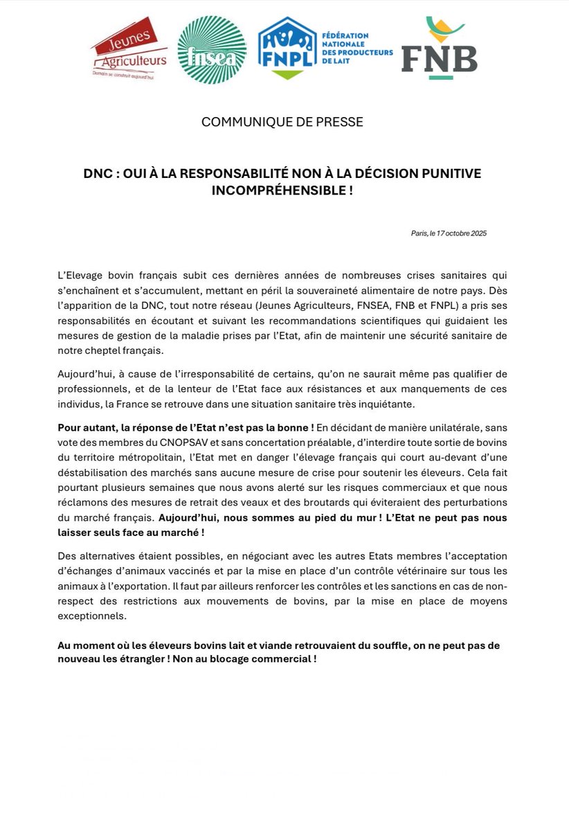 Le communiqué de presse complet 👇