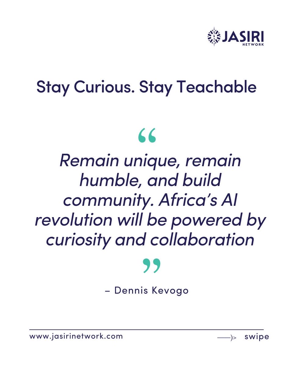 jasirinetwork's tweet image. the problems it solves and that Africa’s opportunity lies in building technology that understands its people. Swipe to explore the lessons he shared on innovation, impact, and building responsibly for the future. 

#JasiriNetwork #LinkedInLive #AIinAfrica #AfricanInnovation