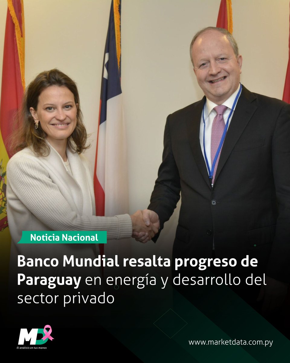 marketdata_py's tweet image. 🌐 El Banco Mundial y autoridades paraguayas revisaron herramientas de cooperación para fomentar la inversión en infraestructura y el desarrollo del sector privado.
📍 Leé más en n9.cl/el94d