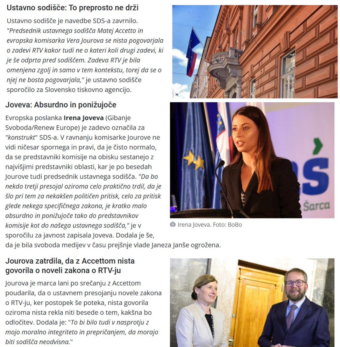 In odprla se je pandorina skrinjica. Lagalo je <a href="/UstavnoSodisce/">Ustavno sodišče Republike Slovenije</a>, lagali sta <a href="/VeraJourova/">Věra Jourová</a> in <a href="/EU_Commission/">European Commission</a>, lagala je slovenska leva politika. Evropska komisija je grobo posegla v suverenost 🇸🇮, Golobova koalicija pa jim je pri tem še pomagala, ker jim je šlo to na roke v boju