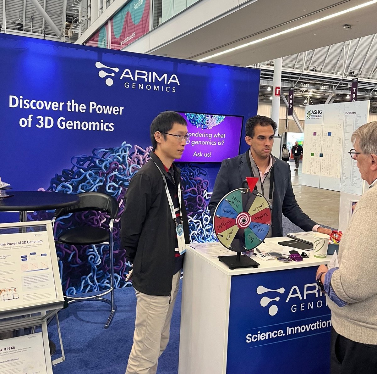 ArimaGenomics's tweet photo. What an incredible few days at #ASHG2025! We had a great turnout at our CoLab session yesterday, where Dr. Biswanath Chowdhury from the New York Genome Center joined us to reveal 3D insights into extrachromosomal DNA in cancer. The buzz around ecDNA and its potential to uncover new cancer vulnerabilities and “druggable” targets was inspiring - thanks to everyone who stopped by.

Its the last day, so stop by and chat with our team about how #3DGenomics is shaping precision medicine. Let’s keep the conversation going!

https://t.co/NiPLjyuDlx