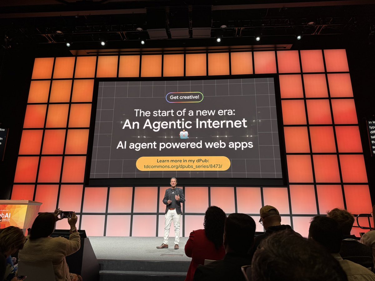 firt's tweet photo. AI agent powered web apps #WebAISummit 👀 https://t.co/1s9ZP7UTl7