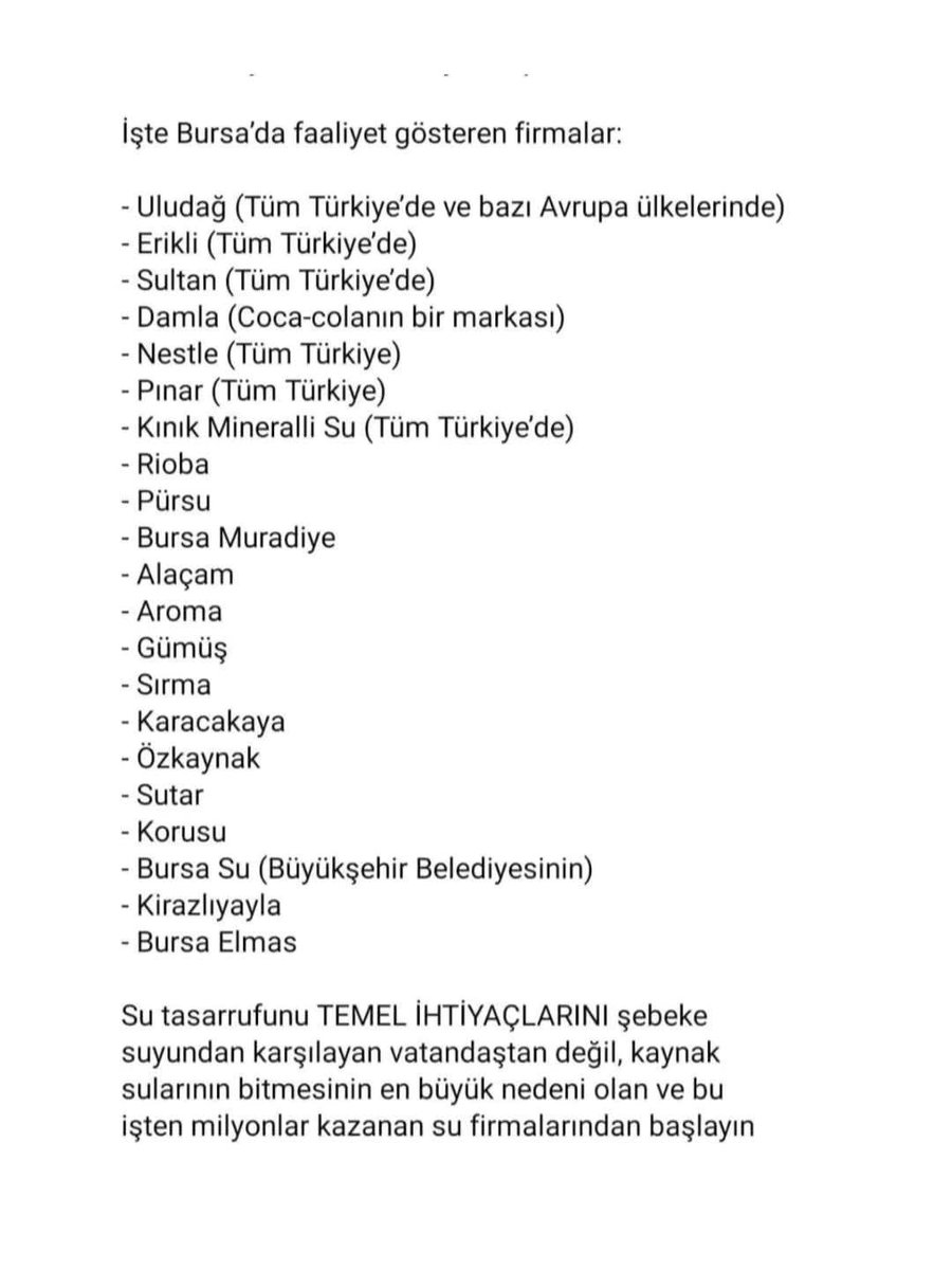 Şirketler Uludağ'ın tüm su kaynaklarına boru döşemiş.