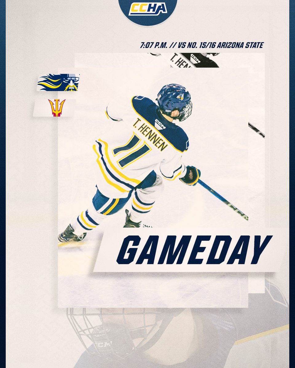 Home opener on tap 🏠

🆚: No. 15/16 Arizona State
🏟️: Midco Arena
📍: Sioux Falls, S.D.
⏰: 7:07 p.m. 
📺/ 📊: GoAugie.com/Live

#WeHoldThePen ⚔️ #BuildingChampions