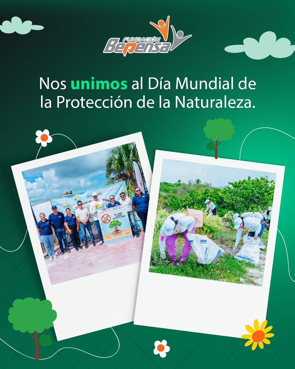 🌍 En Fundación Bepensa promovemos una cultura de educación ambiental y respeto por la naturaleza, impulsando proyectos que generan un impacto positivo y duradero en las comunidades. ♻️
#FundaciónBepensa #DíaMundialDeLaProtecciónDeLaNaturaleza #EducaciónAmbiental #Sostenibilidad