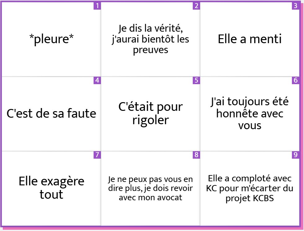 LuckyDamss's tweet image. Hâte de voir cette vidéo avec les "preuves"
Mon bingo est prêt