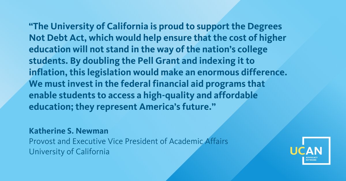 UCAdvocacy's tweet photo. Thank you @RepCarbajal for your leadership in reintroducing the Degrees Not Debt Act, which would #DoublePell and enhance college affordability for students at @UofCalifornia and nationwide. https://t.co/vO1ZjzgHLd https://t.co/l6j8zf4B01