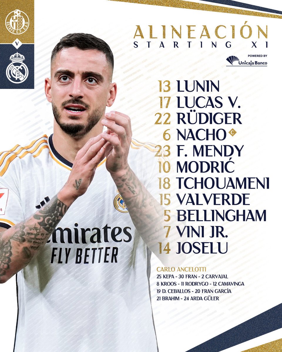 Lineup melawan Getafe! Prediksi skor? 🤔