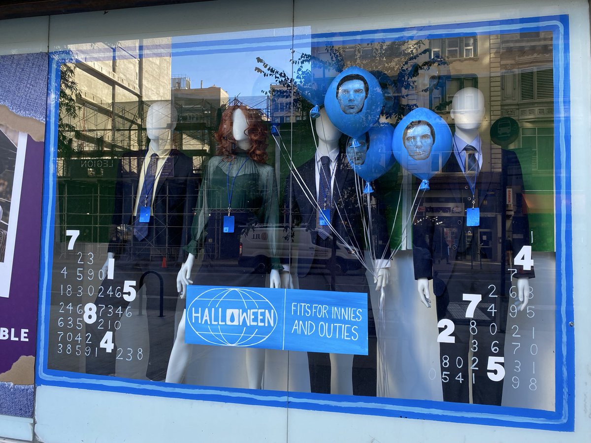 amberveils's tweet image. Cousin sent me this pic of a window display in NYC today 💙 #Severance