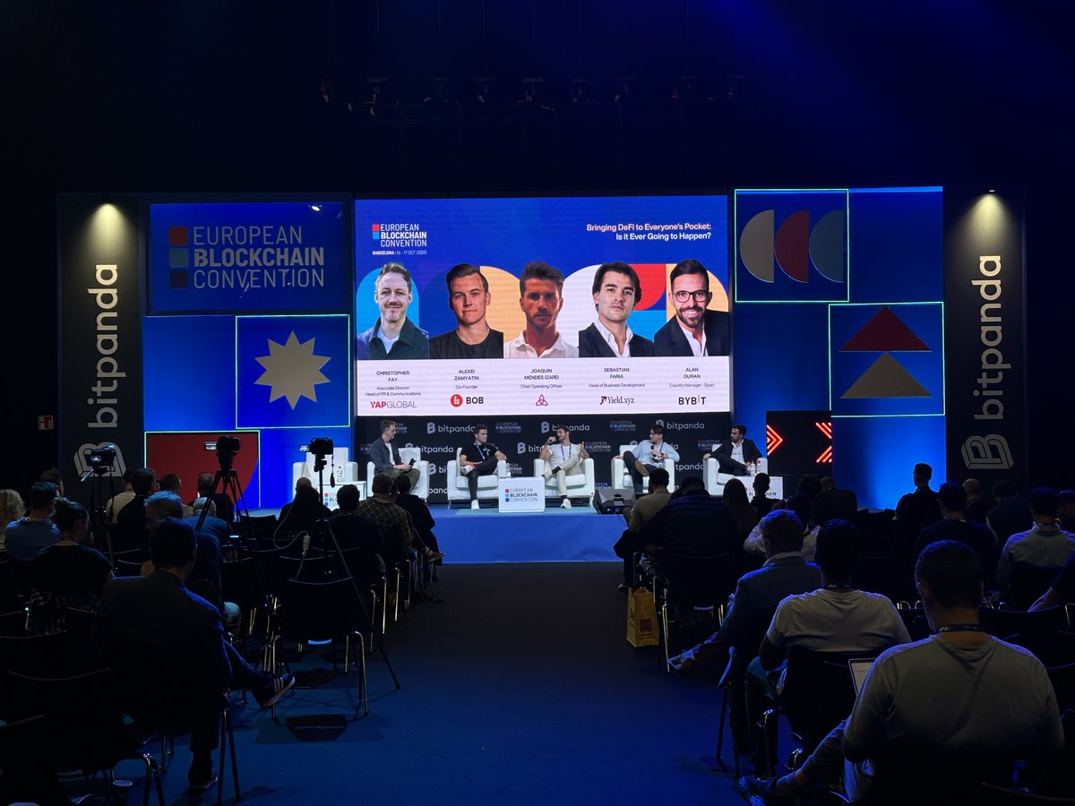 Ubuntu Tribe (@utribeone) on Twitter photo 💭 “Bringing DeFi to everyone’s pocket - is it ever going to happen?”A powerful question being discussed today at <a href="/EBlockchainCon/">European Blockchain Convention</a>, and one that lies at the heart of what we’re building at Ubuntu Tribe.
DeFi promised access. But without real-world assets, it remains out of reach 💭 “Bringing DeFi to everyone’s pocket - is it ever going to happen?”A powerful question being discussed today at <a href="/EBlockchainCon/">European Blockchain Convention</a>, and one that lies at the heart of what we’re building at Ubuntu Tribe.
DeFi promised access. But without real-world assets, it remains out of reach