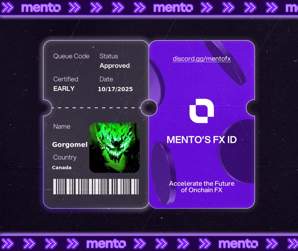 TRUEfoe's tweet photo. $7.5T moves daily in TradFi FX. 

Now it moves onchain with @MentoLabs, and I’m part of it.

Claimed my FX ID.

Claimed my FX ID. You? 

 → https://t.co/wdKJgCZ4HE https://t.co/TeZXn1VdZe