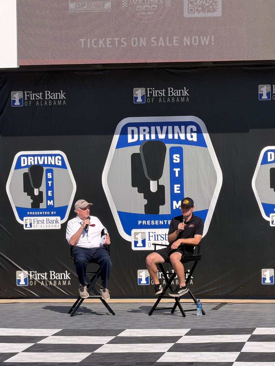JRMotorsports's tweet image. An early start to our Friday with our friends at @FirstBankofAl and their Driving STEM Initiative with local students from the region. 📝