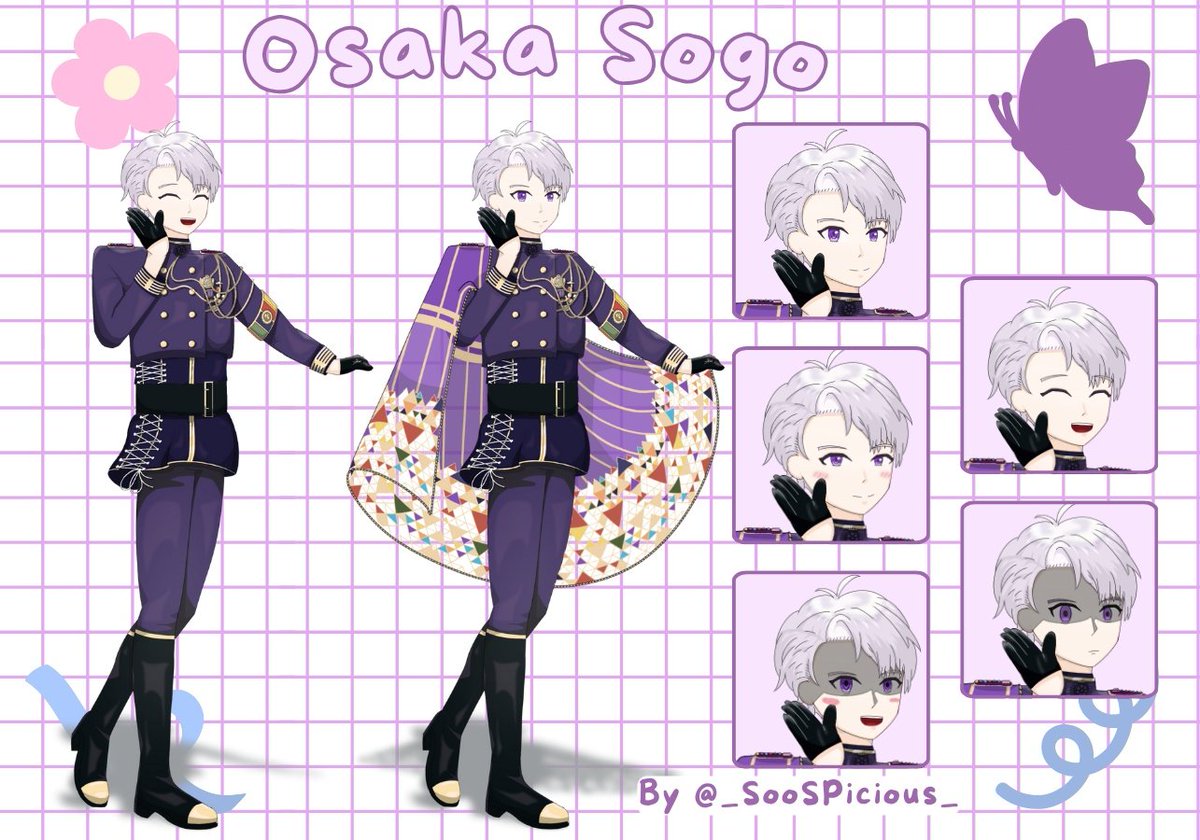 _Soospicious_'s tweet photo. Hi I drew Sogo in this project and here's the full body sheet!! I also sang in sogo's and minami's part!! 
Massive thanks to @/NaofiB for being such a wonderful manager and everyone that participates in this!! https://t.co/tEPkpxaLip