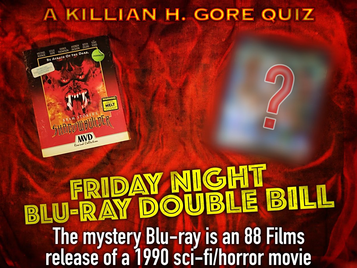 killianhgore's tweet image. It's Friday Night Blu-ray Double Bill time! This week it's, Shadow Builder from MVD Rewind Collection and... can you work out what the other title is?!

#fridaynightbluraydoublebill #shadowbuilder #bramstoker #MVDrewind #bluraycollection