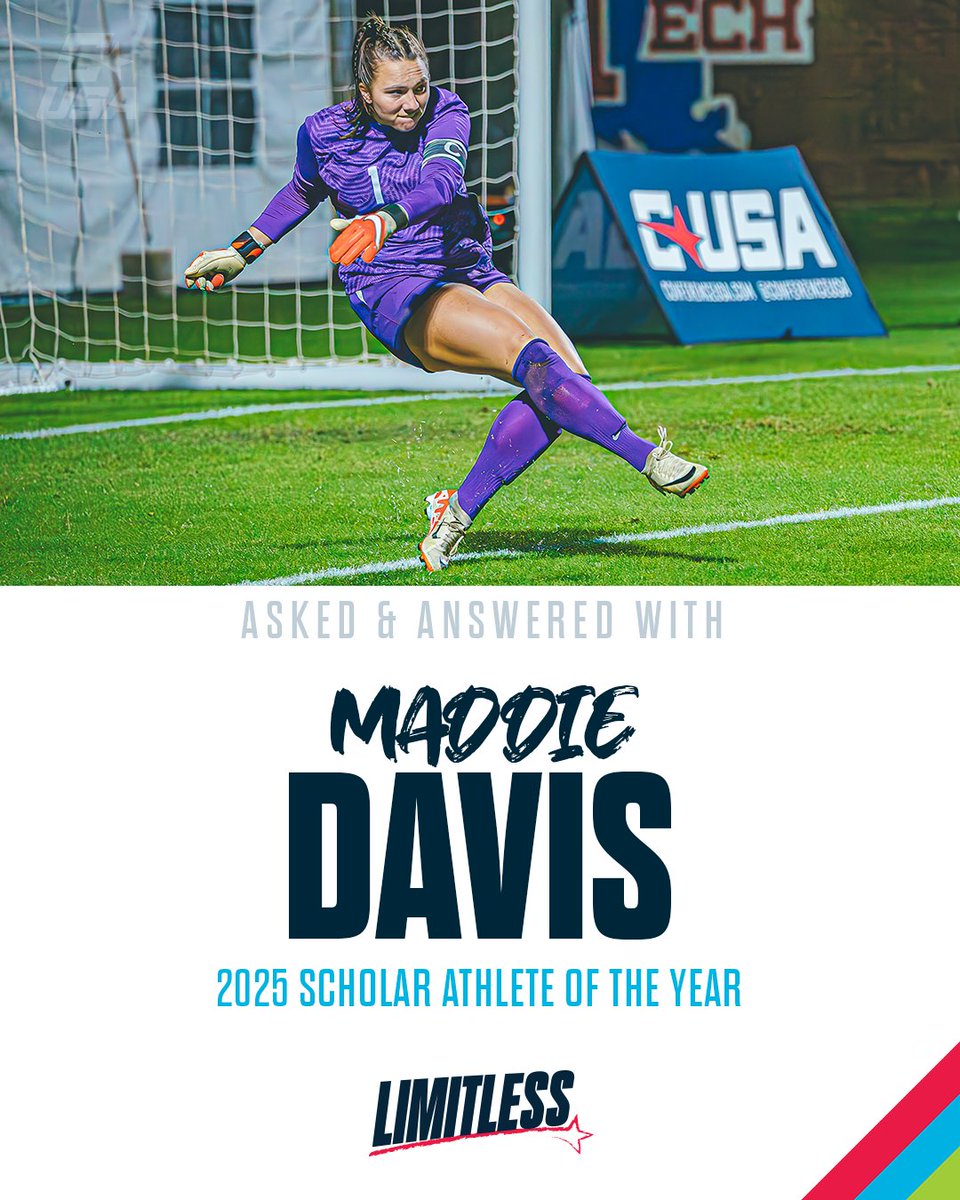 ⭐ SCHOLAR-ATHLETE SPOTLIGHT ⭐
Our Scholar Athletes never fail to impress! Get to know WKU soccer's Maddie Davis in this week's Asked &amp; Answered Interview ⚽👏
#NoLimitsOnUs | bit.ly/4hhldlt