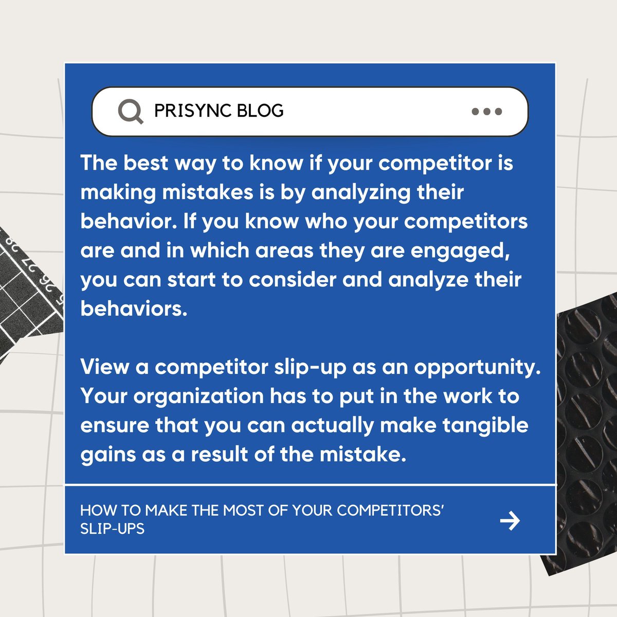 PrisyncCom's tweet image. Your competitors’ mistakes could be your biggest opportunities! 🔍🎯

Check out the blog post, where we dive into learning from your rivals&apos; missteps, such as poor pricing, weak product positioning, or late reactions. 📊🤓

👉 buff.ly/Q1MrSqI

#CompetitorAnalysis #Pricing