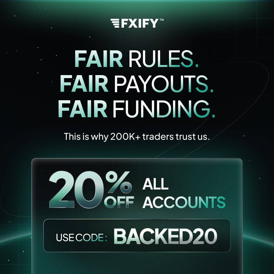 winwithbennie's tweet image. 🚨FXIFY GIVEAWAY TIME⁉️🎁
🖤3x $15k evaluation account giveaway🤍
Why I recommend @fxifycom👇🏽
✅ Build for all types of traders
✅ Zero payout denied (𝘣𝘪𝘨 𝘰𝘳 𝘴𝘮𝘢𝘭𝘭)!
✅ Zero manipulation
✅ Industry-standard rules
✅ Still serving US clients (𝘯𝘰…